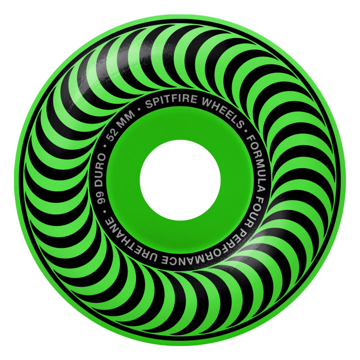 SPITFIRE WHEEL FORMULA FOUR 99D CLASSIC NEON GREEN 52MM