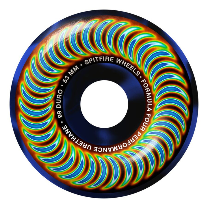 Spitfire Wheel Formula four 99D Radioactive Swirl Classic Black/Blue 53mm