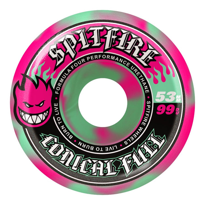 Spitfire F4 Pink Conical Full 53MM 99A Skateboard Wheels