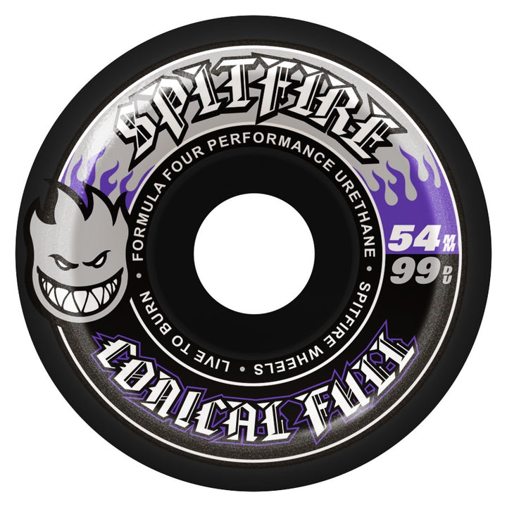 Spitfire F4 Black Conical Full 54MM 99A Skateboard Wheels