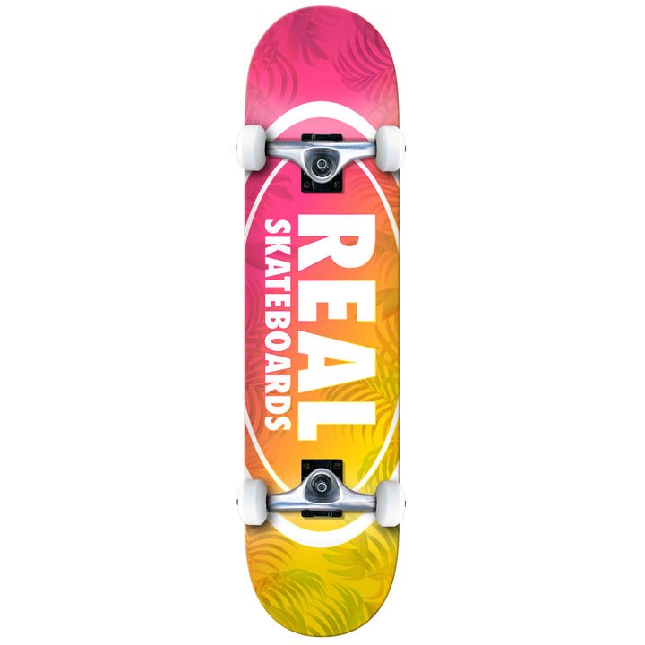 REAL ISLAND OVAL PINK/YELLOW Complete Skateboard |7.5 "