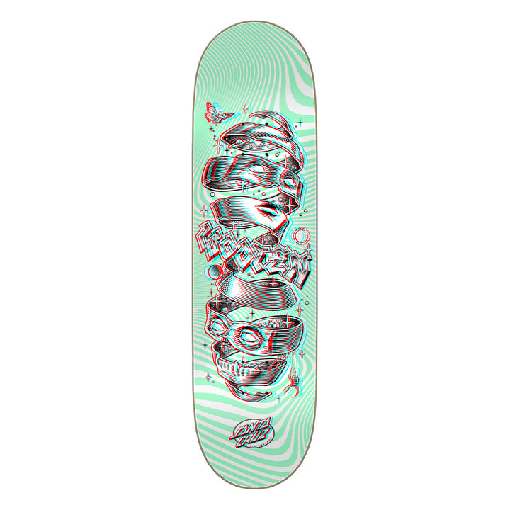 Santa Cruz Unwound Anaglyph Wooten 8.5 Skateboard Deck