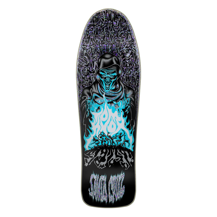 Santa Cruz Knox Firepit Reissue Cyan Metallic 10.07 Skateboard Deck