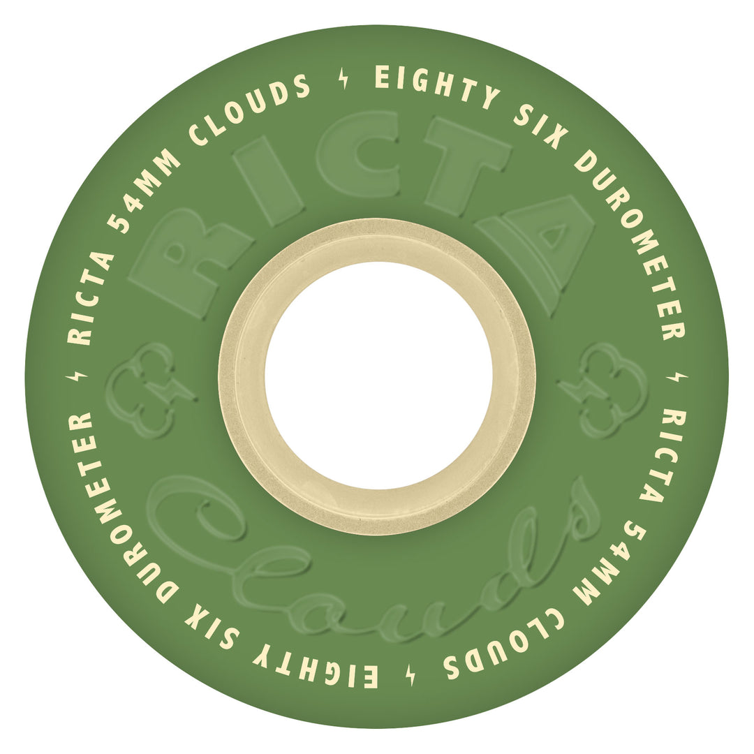 Ricta - Clouds Green/Natural 54MM 86A Skateboard Wheels