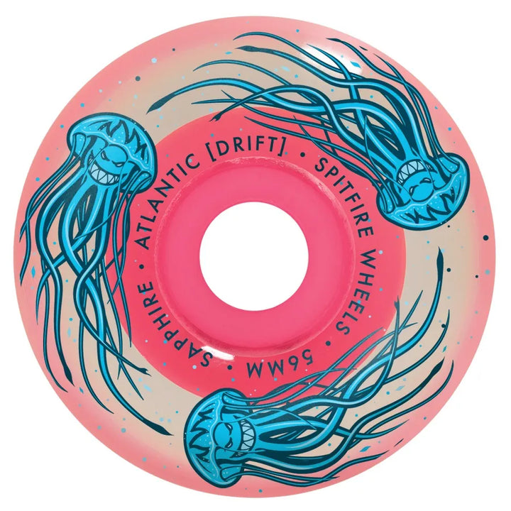 SPITFIRE WHEEL SAPPHIRE X ATLANTIC DRIFT 90DU PINK/CLEAR 56MM
