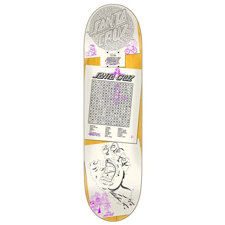 Santa Cruz - Fabiana Delfino Scribble FeelBase 8.25 Skateboard Deck