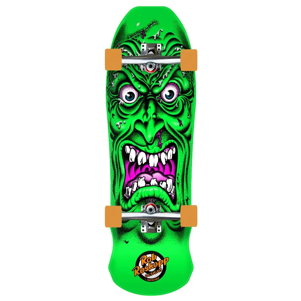 Santa Cruz - Roskopp Face Reissue Green 9.5 Complete Skateboard