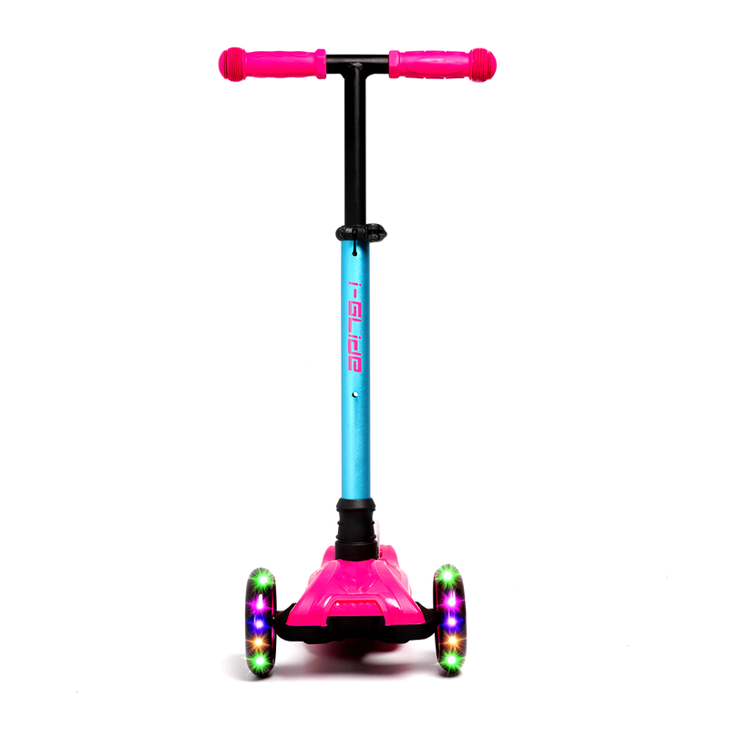 I-glide 3 Wheel Kids Scooter Pink/Aqua