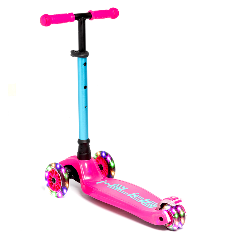I-glide 3 Wheel Kids Scooter Pink/Aqua