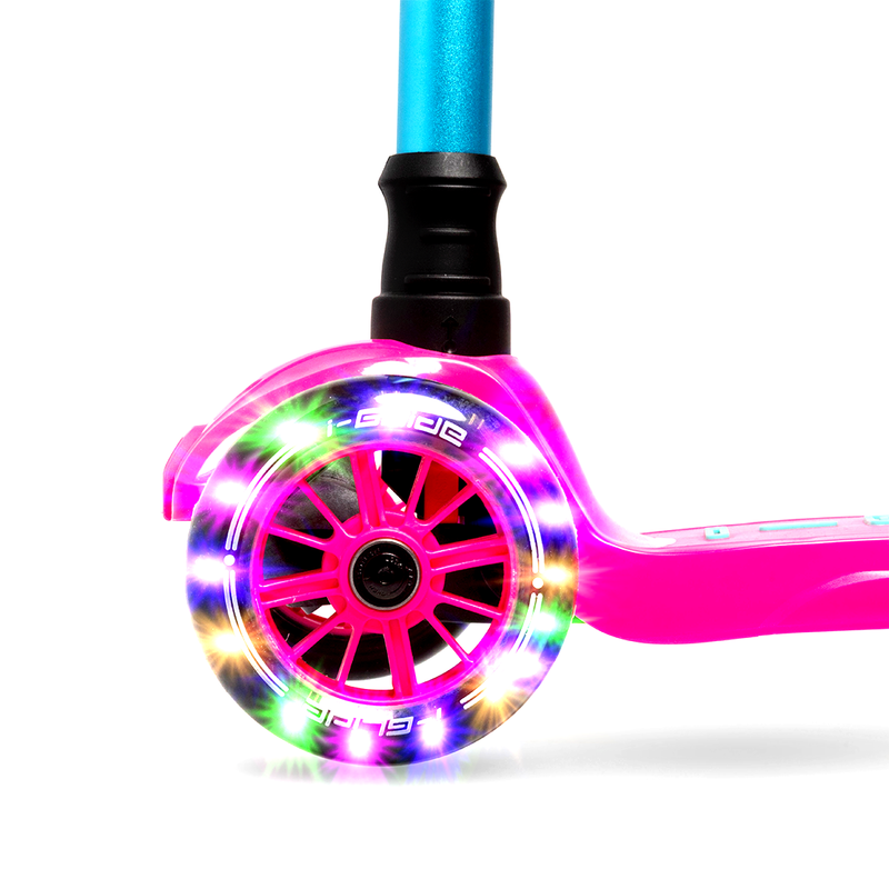 I-glide 3 Wheel Kids Scooter Pink/Aqua