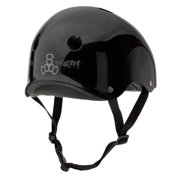 Triple 8 The Certified Helmet Ss Black Gloss with Black Liner