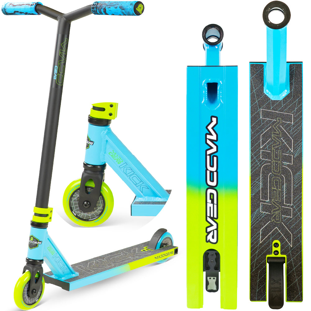 madd gear pro stunt scooter Madd Gear Kick Pro-X Scooter Blue / Green – Urban Wheelz