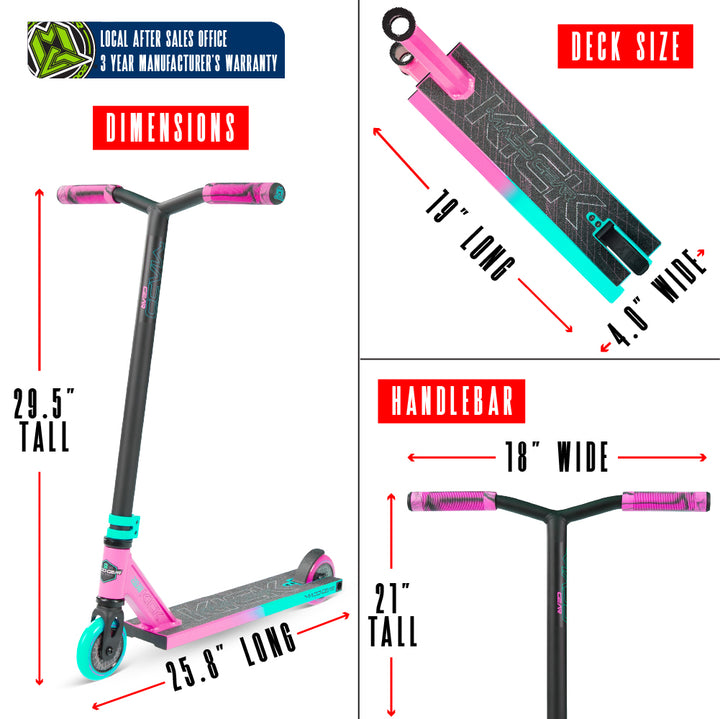 Madd Gear Kick Pro-X Scooter Pink / Teal