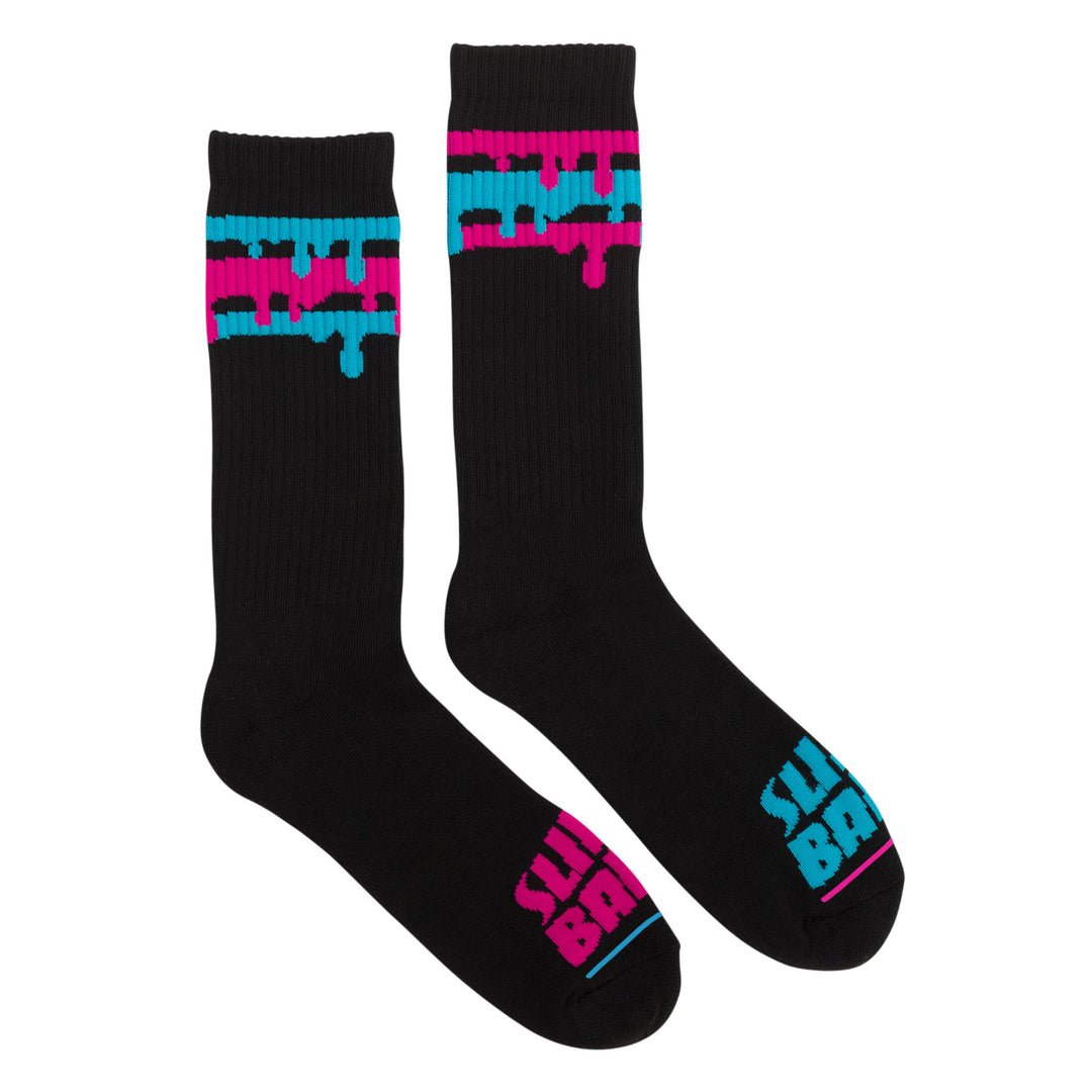 Slimeballs Drip Strip Crew Socks Black