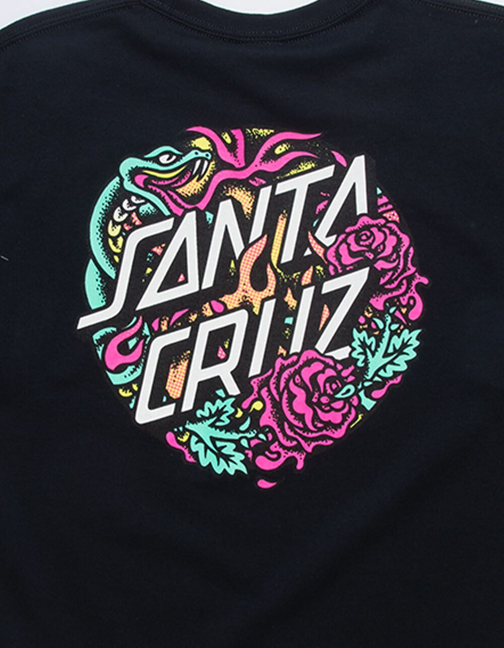 Santa Cruz Dressen Rose Crew Two Mens Short Sleeve T-shirt Black