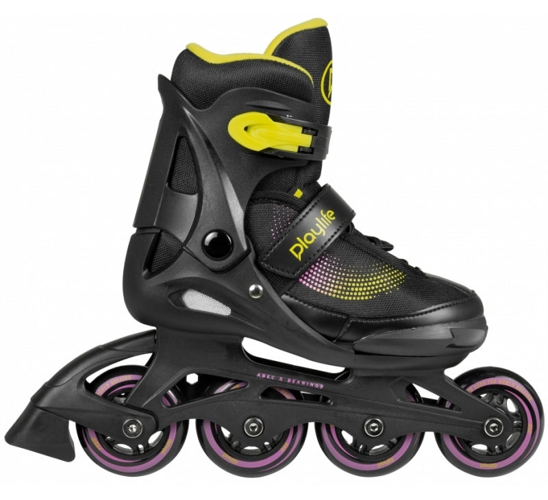 Playlife Joker Yellow Adjustable Inline Skates