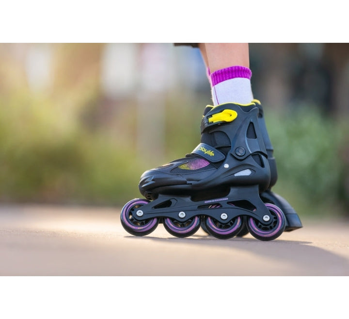 Playlife Joker Yellow Adjustable Inline Skates