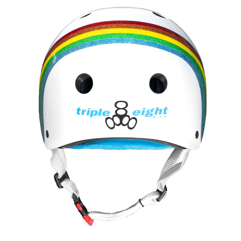 Triple 8 The Certified Helmet Ss Rainbow Sparkle White Limited Edition
