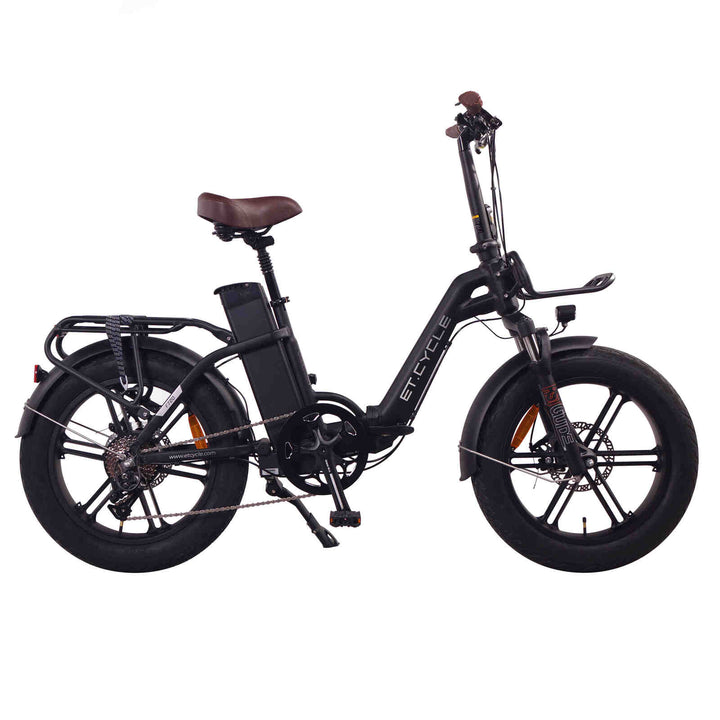 ET Cycle F720 Folding E-Bike, 250W-750W Matt Black 20"