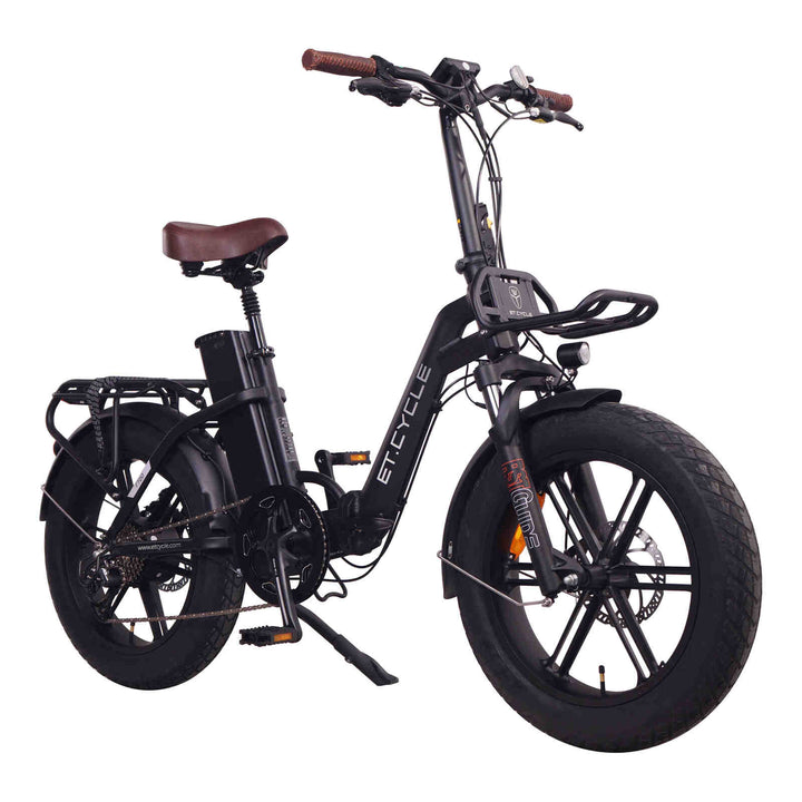 ET Cycle F720 Folding E-Bike, 250W-750W Matt Black 20"