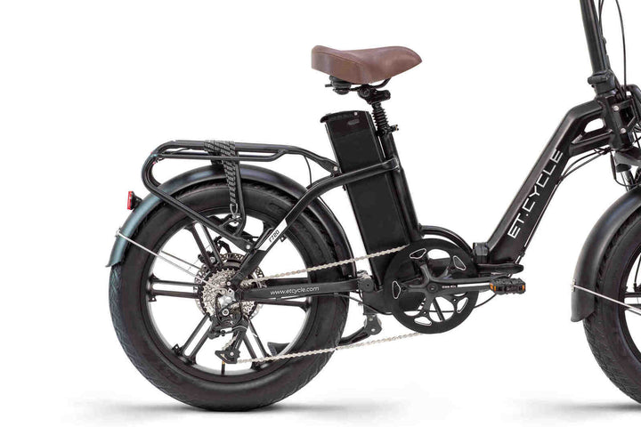 ET Cycle F720 Folding E-Bike, 250W-750W Matt Black 20"