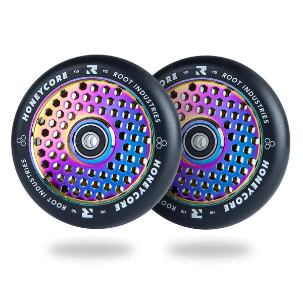 ROOT INDUSTRIES Honeycore Wheels 110mm | Black/Rocket Fuel PAIR