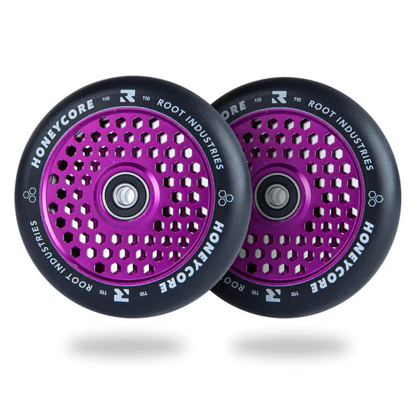 ROOT INDUSTRIES Honeycore Wheels 110mm Black / Purple Pair