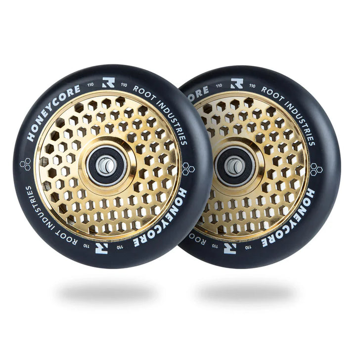 ROOT INDUSTRIES Honeycore Wheels 110mm Black / Goldrush Pair