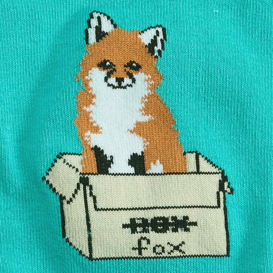 Sock It To Me Foxes In Boxes Knee High Socks