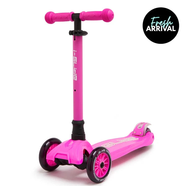 I-GLIDE 3-Wheel Kids Scooter Hot Pink