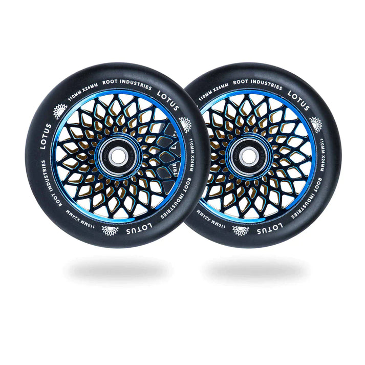 Root Industries Lotus Wheels 110mm | Black / Blue-ray
