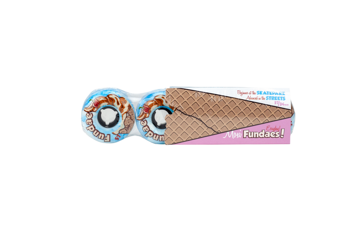 Moxi Fundae Hybrid Wheels 57mm Birthday Cake Blue 4 Pack