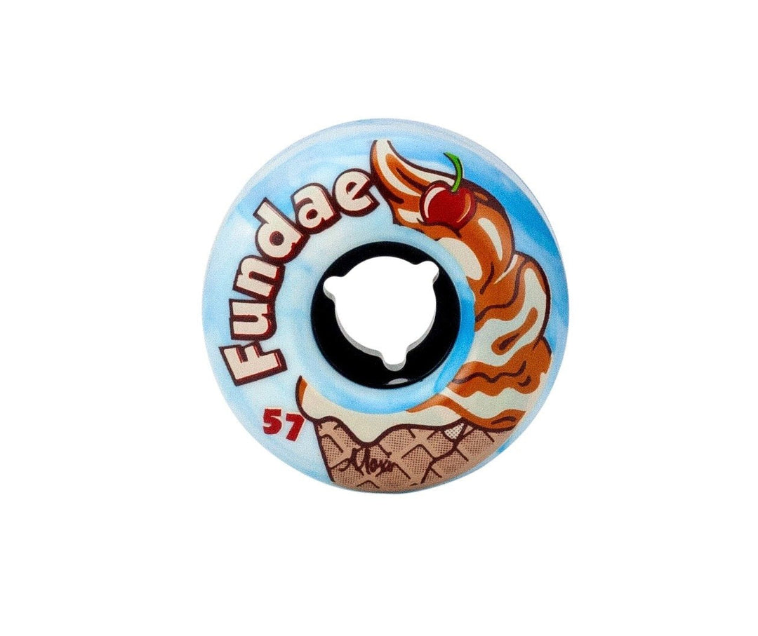 Moxi Fundae Hybrid Wheels 57mm Birthday Cake Blue 4 Pack