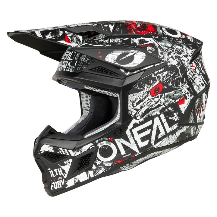 ONEAL 2025 3 SERIES ATTACK BLACK / WHITE HELMET
