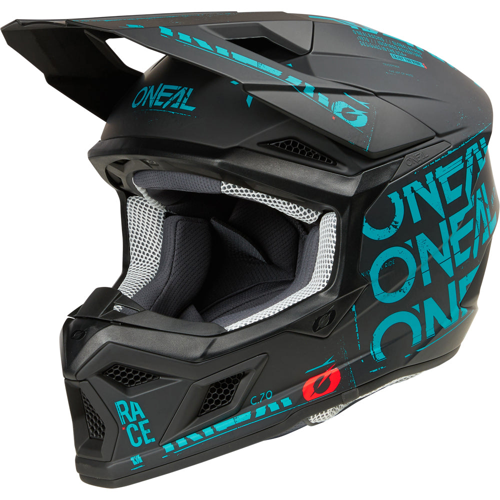 ONEAL 2025 3 SERIES STATIC BLACK / TEAL HELMET