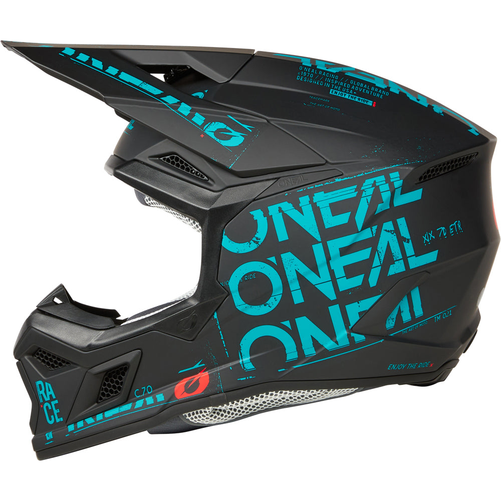 ONEAL 2025 3 SERIES STATIC BLACK / TEAL HELMET