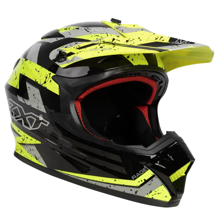 RXT Sector Rage Full Face Helmet | Gloss Black/Fluro