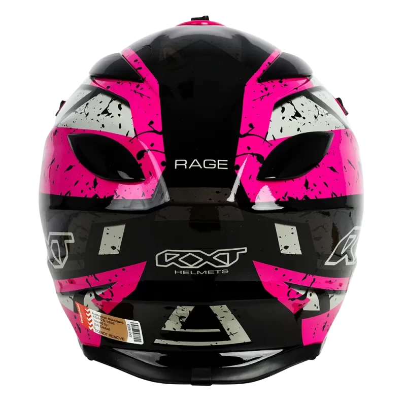 RXT Sector Rage Full Face Helmet| Gloss Black/Magenta