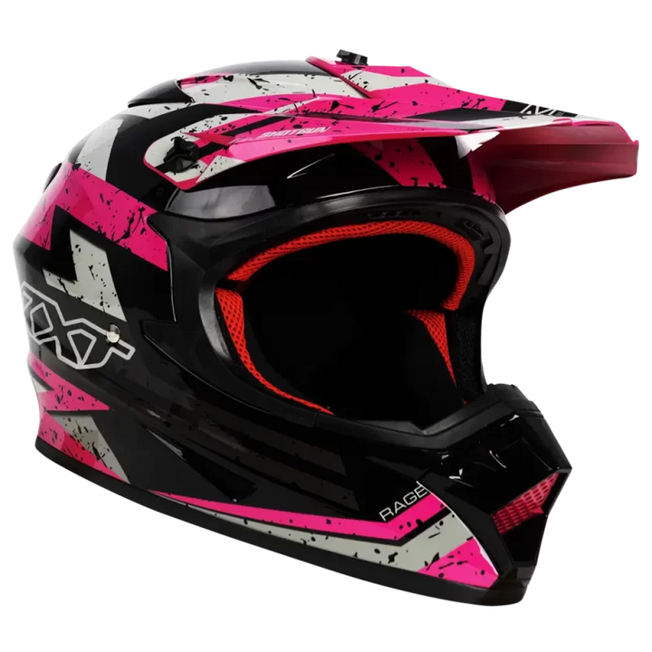 RXT Sector Rage Full Face Helmet| Gloss Black/Magenta