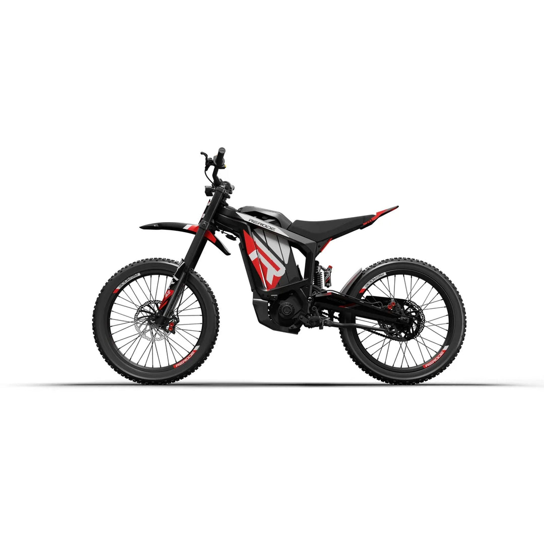 Rerode R1 10kW electric dirt bike in Black / Red