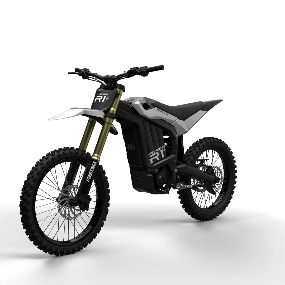 Rerode R1+ 17kW electric dirt bike in White-out (Black / White)
