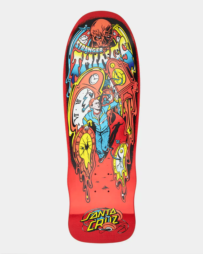 Santa Cruz X Stranger Things Grabke Max Melting Clock 9.7 Skateboard Deck
