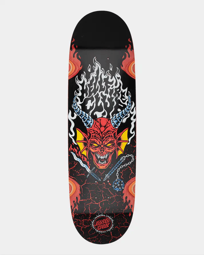 Santa Cruz X Stranger Things Hellfire Club Flames 9.0 Skateboard Deck