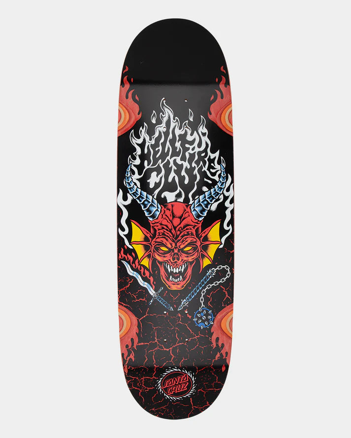 Santa Cruz X Stranger Things Hellfire Club Flames 9.0 Skateboard Deck