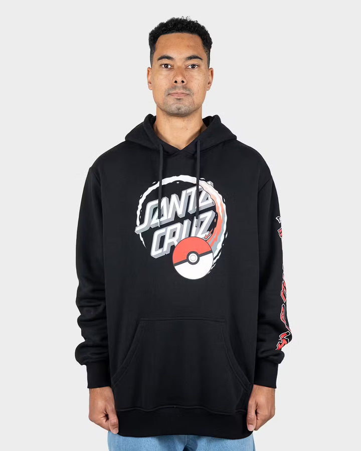Pokemon Pikachu Poke Ball Dot Santa Cruz Mens Pullover Hoodie