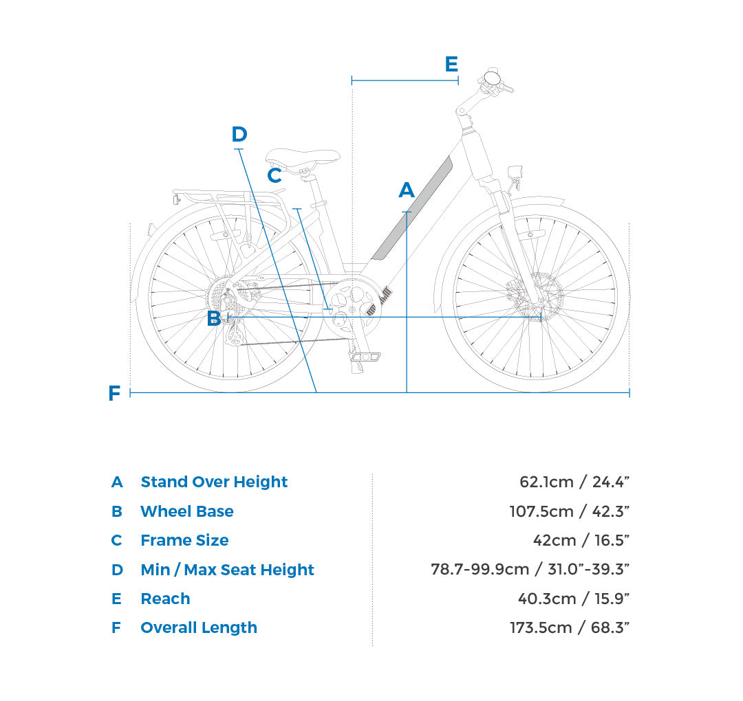 NCM T3S Step-Thru Trekking E-Bike, 250W-500W, Hydraulic Brake | 26"
