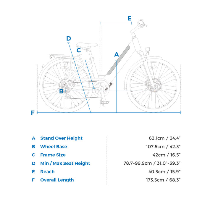 NCM T3S Step-Thru Trekking E-Bike, 250W-500W, Hydraulic Brake | 26"