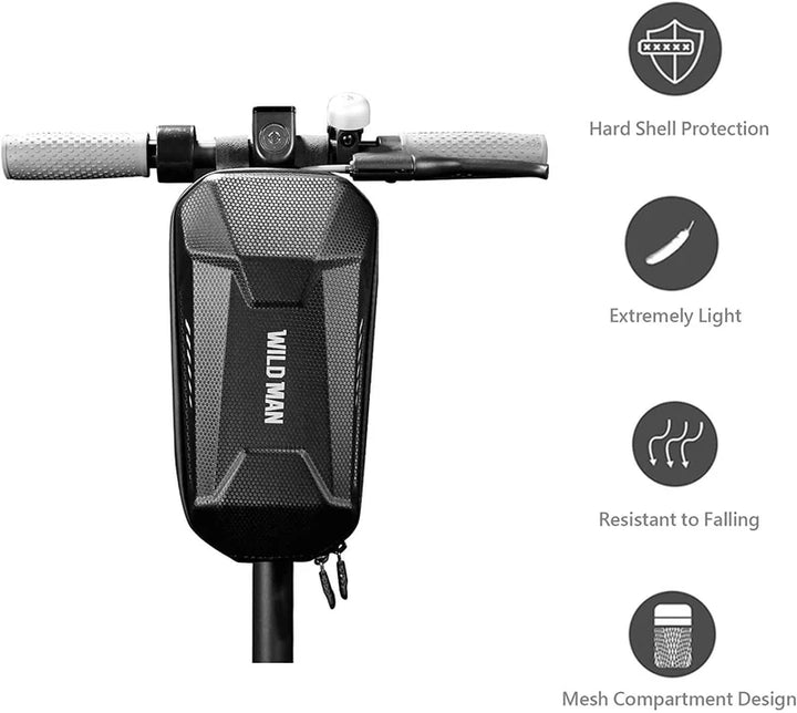 WILDMAN 3L Waterproof Hard-Shell Scooter Bag – Durable Storage for E-Scooters and Bikes