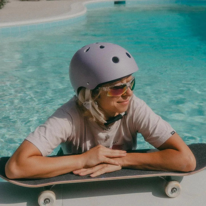 YEPA T Shell Certified Matte Dusty Purple Skate Scooter Roller Inline Bike Helmet
