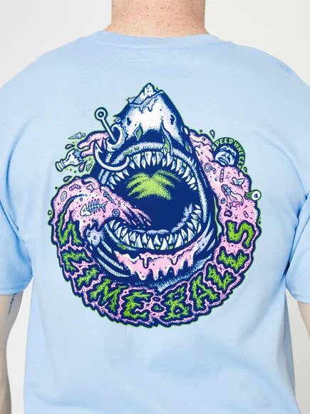 Slime Balls Shark Bait T-shirt Light Blue